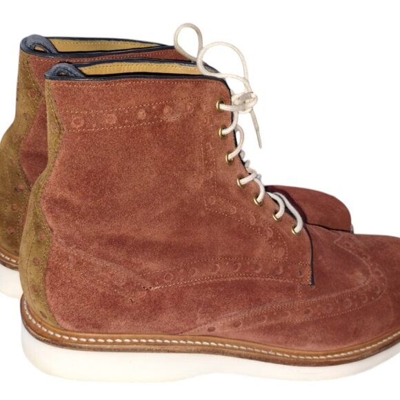 OLIVER SWEENEY Walberswick Wingtip Men's Ankle RUSSET brown Suede Boots 10.5 - Picture 5 of 9